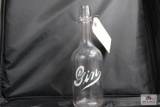 Hand painted Gin clear bottle