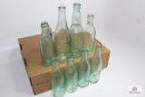 8 Green Antique West Virginia soda bottles