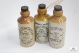 Sheffield, Grantham, & Whitby stoneware beer bottles