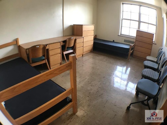 2 Beds, 2 Chest, 2 Desk, 6 Chairs