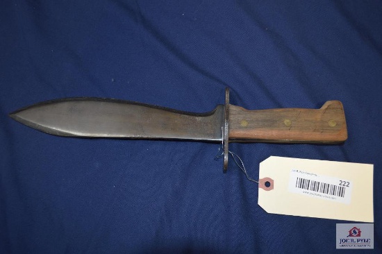US marked knife 10" Blade wood handle