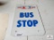 Metal ACT bus stop sign