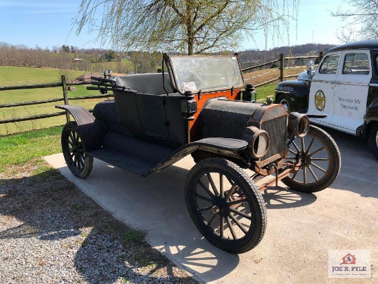 1914 Ford Model T Brass Roadster with carbide generator (with WV State Road Commission inspection