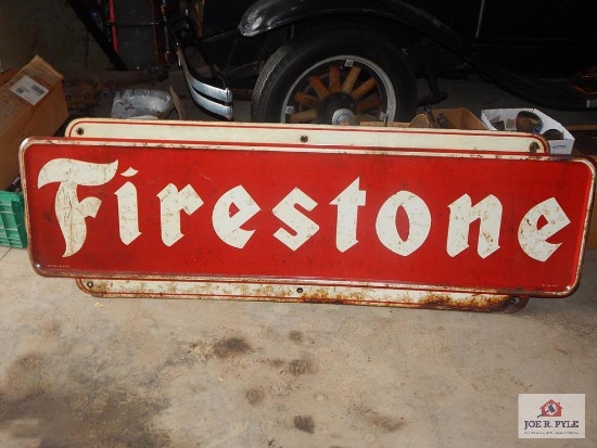 6'x2' metal Firestone advertising sign