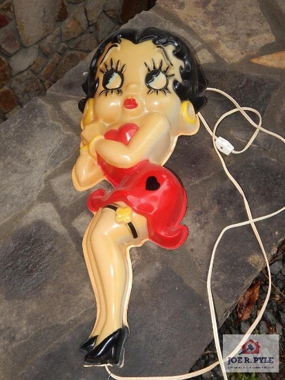 24" lighted Betty Boop wall lamp