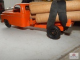 Hubley log truck with logs