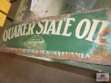 Single sided PA Quaker State oil tin sign