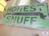 Honest Snuff single-sided tin sign