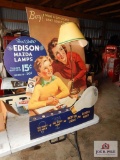 Cardboard Edison Lightbulb display (Harleys Department Store, Fairmont, WV)