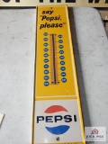 Metal Pepsi-Cola thermometer (2'6