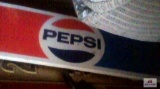 Metal Pepsi-Cola wall advertising sign (4'X10