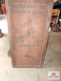 Original panel from Victrola shipping crate