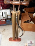 Bridgeport no6. brass tire pump with hose