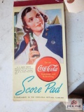 Coca-Cola early advertising bridge notepad