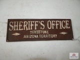 Tombstone Arizona Territory, Sherrif's Office plaque