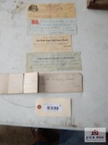 Early 20th century checkbook with checks