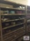 Shelf of Ford Parts (Clamps, Door Hinge Pins, Light Bulbs)