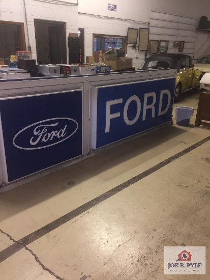 Single Sided Lighted Ford Dealership Sign (13'1"x4"1")