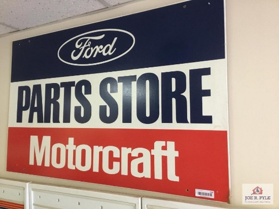 cardboard ford parts store single sided sign(4'x30")