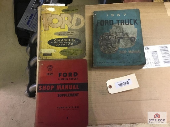 3 Shop Manuals Ford (1925 Ford Truck, 55-57 Passenger Car, 57 Ford Truck)