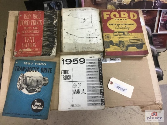 Lot of 1953-1963 Ford Parts, Catalogs ; Shop Manuals