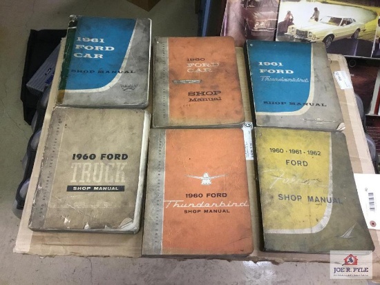 Lot of 1960's Ford Car, Truck, and T-Bird Shop Manuals