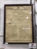 Early official state inspection procedure advertising for trucks