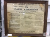 Early official state inspection procedure advertisement for windshield