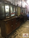 Art Deco Back Bar Mahogany (7ft, 5in x 16ft) with glass rods