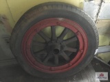 Wooden Spoked Wheel & Tire