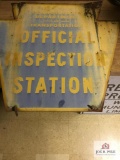 Early PA Official inspection station sign (Metal) (21