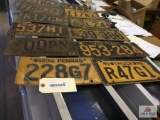 12 Pennsylvania License Plates (1929 - 1940s)