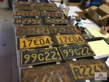 7 Sets of Pennsylvania Double License Plates for Cars & Trucks (1930s - 1940s)