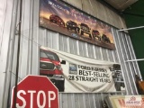 3 Ford Automotive Banners and Stop Sign