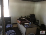 2 desks, 3 chairs, and letter organizer