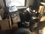 Lot of Ford rims and brake lines