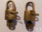 2 Brass Locks with Key's