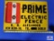 Prime Electric Fence Metal Embossed sign