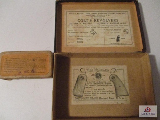 Colt Revolver's Box with writing and 380 shell box bottom 380 Colt Box