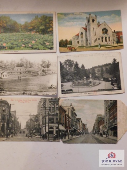 Post cards Parkersburg, WV Wheeling, WV , Charleston, WV