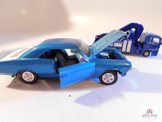 Classic metal works Chevelle Super Sport Blue, Big Block and Man Police Blue Wrecker