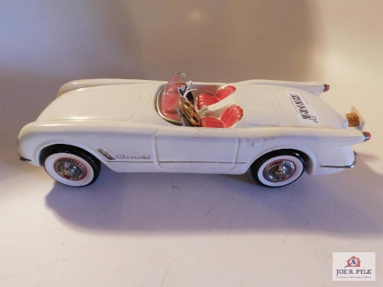 1953 White Corvette Hand Painted in Italy 1975 Decanter