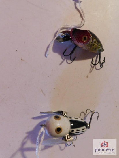 2 plugs signed "Heddon" (1) Tiny Crazy Crawley (2) Midget Digit