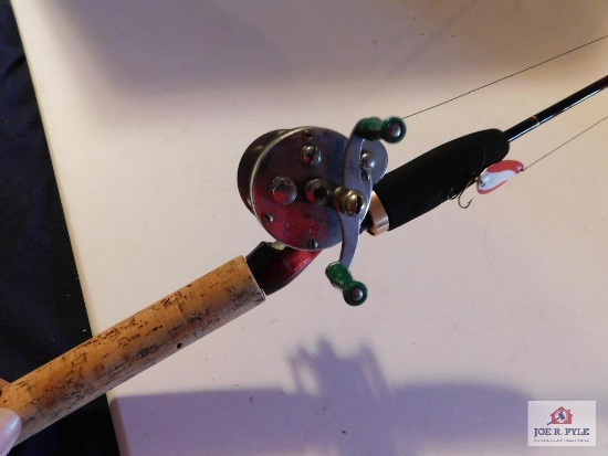 Pflueger Akeon #1893 U.S.A Reel Quanilm Rod with Line and Lure