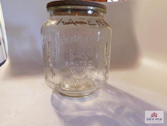 Planters Peanut Jar with Wood Lid