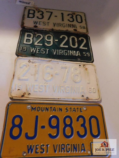 License Plates 1958, 1959, 1960
