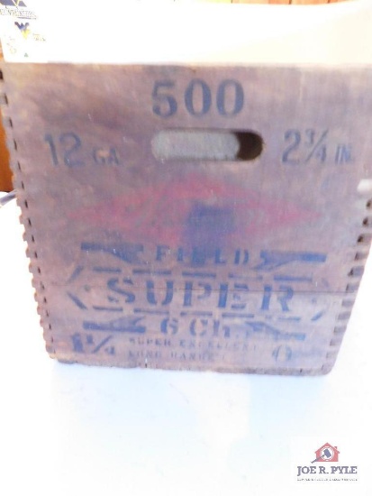 Wood Box Western Cartridge Co Has 12GA 2 3/4" Super 6 Shot Great Condition 15 1/2" Long 9 High