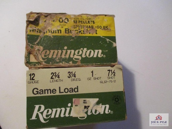 Remington Game Load 12GA 7 1/2 Shot Remington Magnum Buck Shot 12GA OO Shot Full Boxes of 25