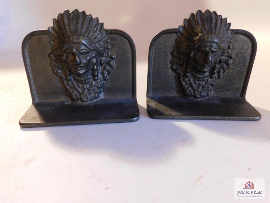 Indian Chief Metal Book Ends