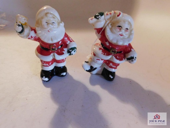 Old Santa Salt & Pepper with Cork in Bottom